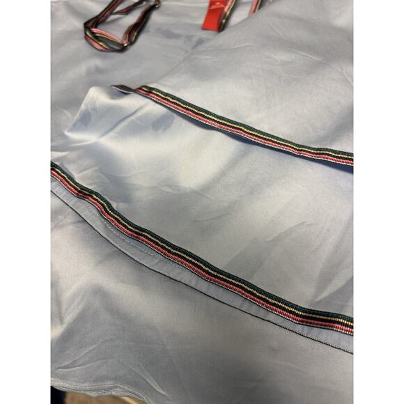 Saks Fifth Avenue Blue And Ribbon Off The Shoulder Top M20 - Picture 8 of 10